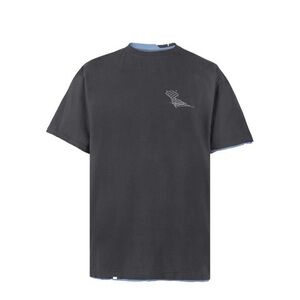 C2H4 Matrix of Consciousness printed distressed layered t-shirt